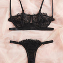 Conjunto De 2 Piezas De Ropa Interior De Encaje Para Mujeres (con Varilla)
