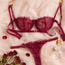 Conjunto De 2 Piezas De Ropa Interior De Encaje Para Mujeres (con Varilla)