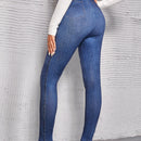 LUNE Pantalones ajustados de talle alto desgarro