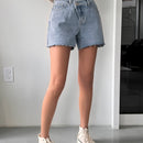 DAZY Shorts De Mezclilla Para Mujeres Con Cintura Asimetrica Y Ajuste Holgado