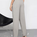 Bizwear pantalones de talle alto con diseno de cadena ropa de trabajo
