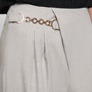 Bizwear pantalones de talle alto con diseno de cadena ropa de trabajo