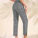 Emery rose pantalones con estampado de pata de gallo crop