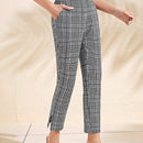 Emery rose pantalones con estampado de pata de gallo crop