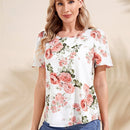 EMERY ROSE Blusa con estampado floral de manga farol
