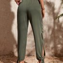 Vcay pantalones con abertura bajo con nudo