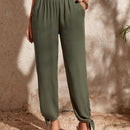 VCAY Pantalones con abertura bajo con nudo
