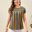 EMERY ROSE Blusa de rayas de manga murcielago