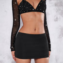 BAE Skort unicolor ajustado