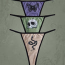 ROMWE Goth 3 piezas Set bragas con estampado de craneo & de mariposa