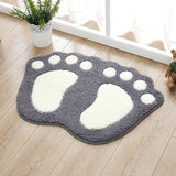 1pc Alfombra de baño suave y esponjosa con diseño de pata, alfombra de cocina absorbente y de secado rápido, alfombra antideslizante y súper suave para la entrada, para baño, dormitorio, cocina, sala de estar, ideal para el baño, decoración del hogar