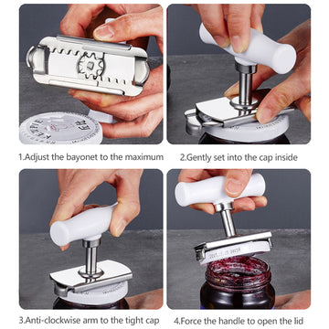 Ajustable Abrelatas De Acero Inoxidable Abrelatas De Tapa Abrelatas De Botella Accesorios De Cocina Utensilios De Cocina RV