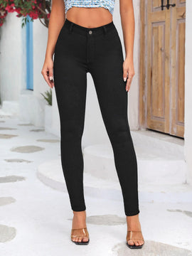 Tall Pantalones ajustados con botones al frente