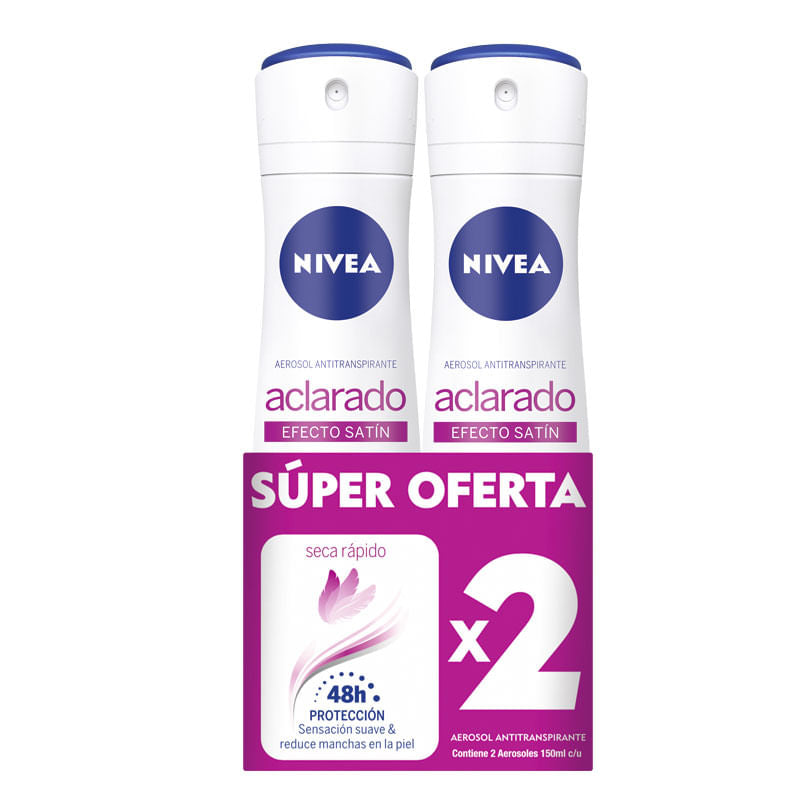 DESOD NIVEA 2U 300ML AEFECTO SATIN AERO