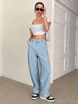 DAZY Pantalones Jeans De Mujer Con Bolsillos