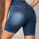 Frenchy Shorts en mezclilla asimetrico cintura