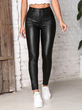 Frenchy Pantalones ajustados de de cintura alta