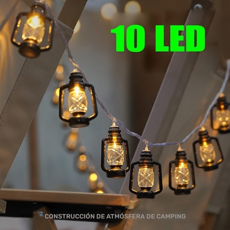 Luz de cuerda LED con botella de queroseno temática de Halloween, decoración para exteriores, funciona con baterías, plástico, luz amarilla, control por botón, sin pilas ni control remoto incluido (1 paquete)
