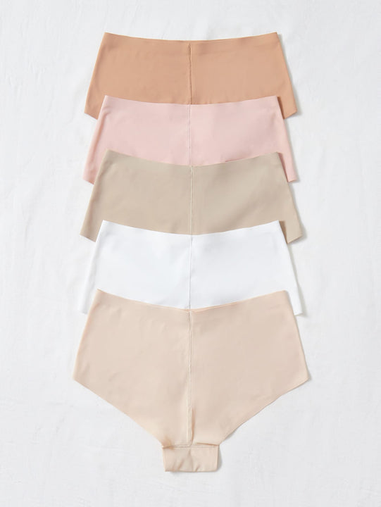 5 piezas Bragas con estampado de letra invisible