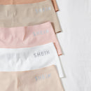 5 piezas Bragas con estampado de letra invisible