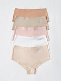 5 piezas Bragas con estampado de letra invisible