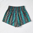 VCAY Shorts con estampado de paisley de cintura fruncido