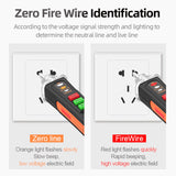 Detector de Voltaje Inteligente sin Contacto en Forma de Bolígrafo - Detección de 12-1000V AC/DC con Puntero Láser, Prueba de Cable Cero Fuego y Alarma Sonora, Sensor Eléctrico Portátil para Circuitos (Batería No Incluida), Probador de Voltaje
