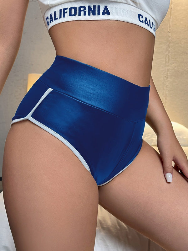 SXY Shorts unido en contraste PU