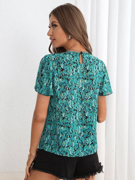 Clasi Blusa con estampado de manga mariposa