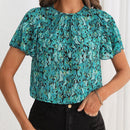 Clasi Blusa con estampado de manga mariposa