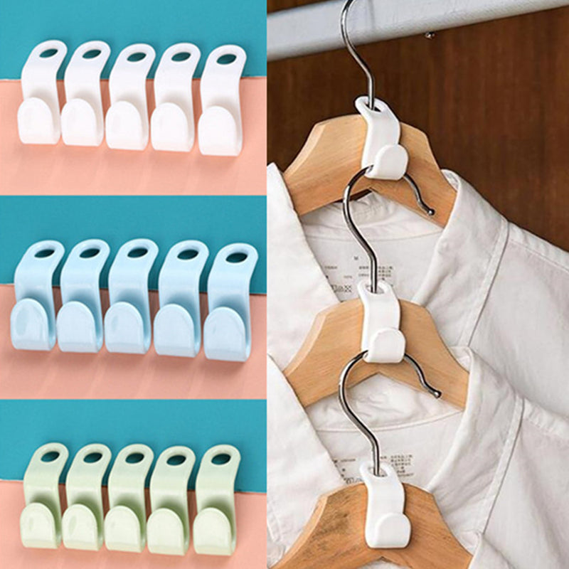 5 Ganchos Para Colgar Ropa, Ganchos Para Ropa En Cascada Para Trabajo Pesado, Ahorro De Espacio, Ganchos De Conexión En Cascada Para Ropa, Accesorios De Armario.