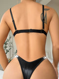 Set de lenceria con cinta en contraste arnes