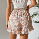 VCAY Skort con estampado floral con nudo lateral ribete con fruncido