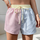 EZwear Shorts con estampado de rayas de cintura con cordon