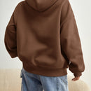 Ezwear sudadera informal con capucha y bolsillo con estampado de letras, para otono/invierno