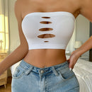 Sujetador bandeau con abertura