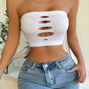 Sujetador bandeau con abertura