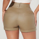 PETITE Shorts en mezclilla de talle alto con bolsillo oblicuo