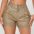 PETITE Shorts en mezclilla de talle alto con bolsillo oblicuo