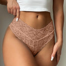 Ropa Interior Panty De Encaje Floral Con Ribete Festoneado