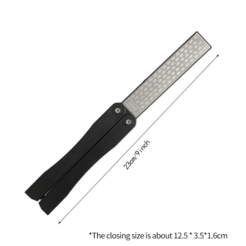 1 Pc Doble Cara Plegable Bolsillo Afilador Diamante Cuchillo Afilado Exterior