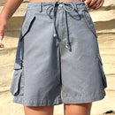 EZwear Shorts occidental cowgirl con bolsillo lateral con solapa de cintura con cordon cargo