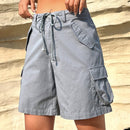 EZwear Shorts occidental cowgirl con bolsillo lateral con solapa de cintura con cordon cargo