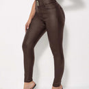 Prive Pantalones ajustados solidos de cintura alta para mujer primavera verano