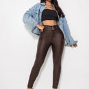 Prive Pantalones ajustados solidos de cintura alta para mujer primavera verano