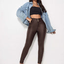 Prive Pantalones ajustados solidos de cintura alta para mujer primavera verano