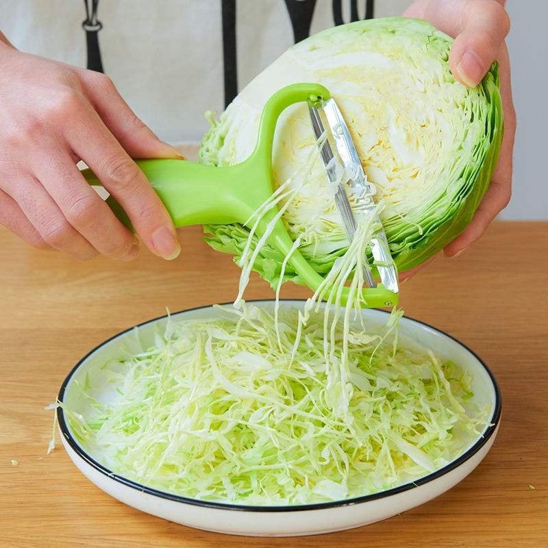 Ralladores de repollo morado y azul - Cuchillo pelador de boca ancha para triturar y pelar fácilmente las verduras del jardín Accesorios de cocina