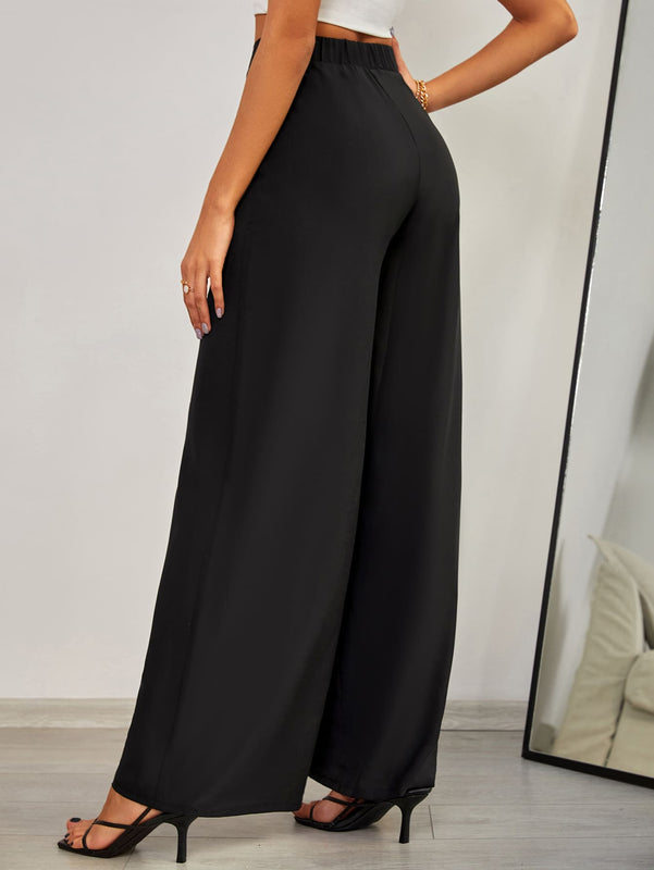 Pantalones de pierna ancha de talle alto