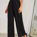 Pantalones de pierna ancha de talle alto