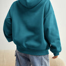Ezwear sudadera informal con capucha y bolsillo con estampado de letras, para otono/invierno